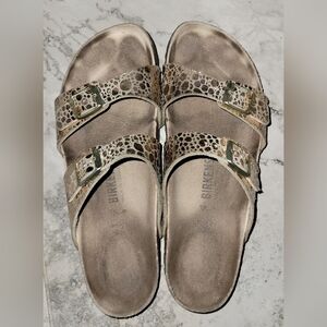 Birkenstock‎ Arizona Metallic Stone Bronze Copper Sz 41